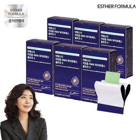 ○[6박스]여에스더 리포좀 NMN 파이토에스 울트라 X 6개월분(30매x6박스)