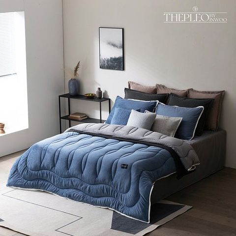 [더플레오] 베이즌 극세사 차렵이불 3장 세트