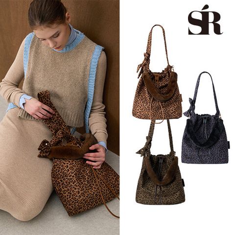 세라 25FW 레오파드 백+퍼 어깨끈