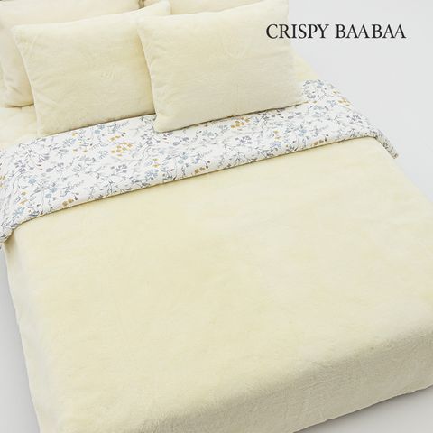 크리스피바바 수퍼싱글 세인트 긴양털이불+양털베개커버