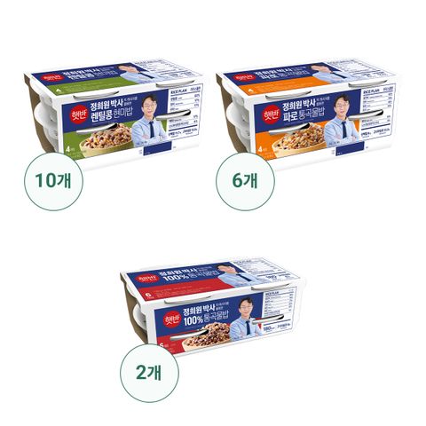 [정희원]햇반 라이스플랜 렌틸콩현미40+파로24+통곡물12/총76