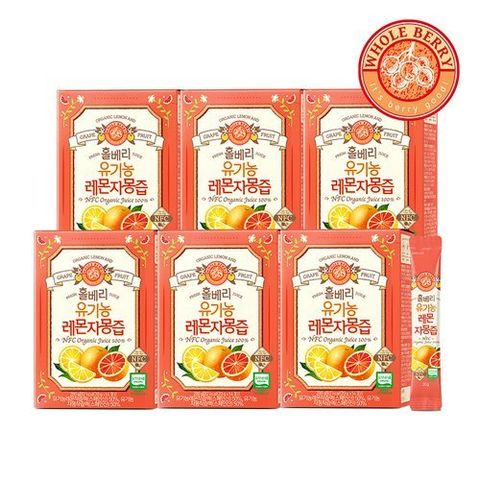 [홀베리] 유기농 레몬 자몽즙 6박스(20g*14포*6박스/84포)