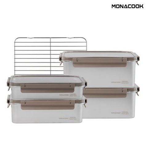 [모나쿡] (방송에서만)모나쿡 마이크로 스텐 밀폐용기 대용량구성 세트