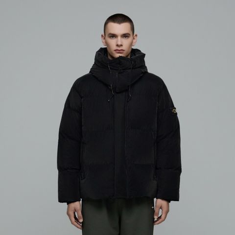 [NH카드5%할인][공식] 내셔널지오그래픽 N244UDW980 글로시 숏기장 후디 다운 점퍼 CARBON BLACK