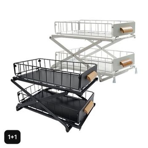 플라츠 3단 높이조절 다용도 선반 1+1