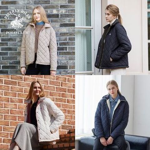 비버리힐즈폴로클럽 여성 리버시블 퀼팅 점퍼 1종