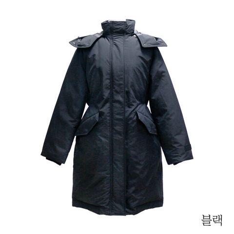 버버리 후드 모던 롱 다운 패딩