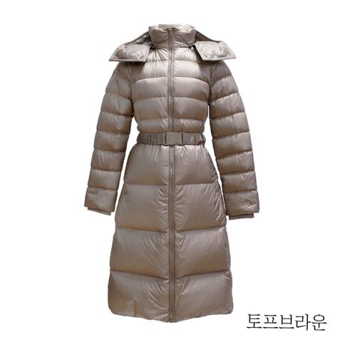 버버리 후드 푸퍼 롱 다운 패딩