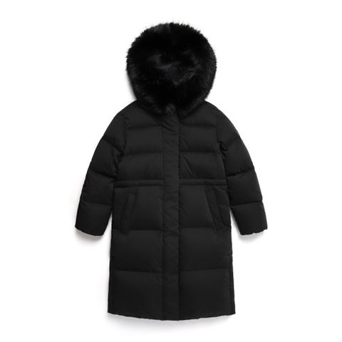 [삼성카드5%할인][공식] 내셔널지오그래픽 N244WDW171 여성 에그레타 롱기장 구스 다운 점퍼 CARBON BLACK