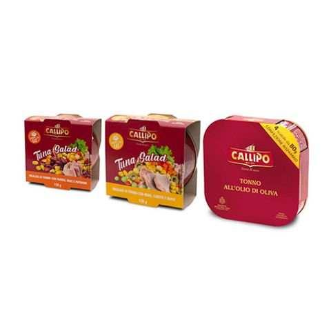 [칼리포] 올리브오일 참치(80GX4) 1개,샐러드참치(옥수수&올리브,팥&옥수수)2개