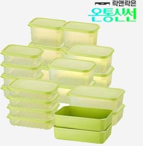 락앤락 스마트킵 프레쉬 22종 밀폐용기(330mlX4+640mlX6+760mlX4+1.5LX4+3.2LX2+채반X2)