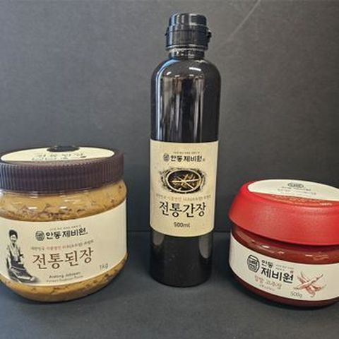 안동제비원 전통된장 1kg+고추장 500g+간장 500ml