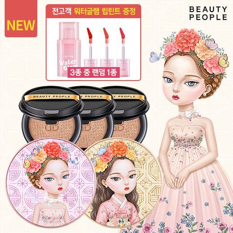 [5%할인+5%적립][파격패키지][전고객립틴트][뷰티피플 철벽녀]소이 단백질 앰플쿠션2개+리필3개