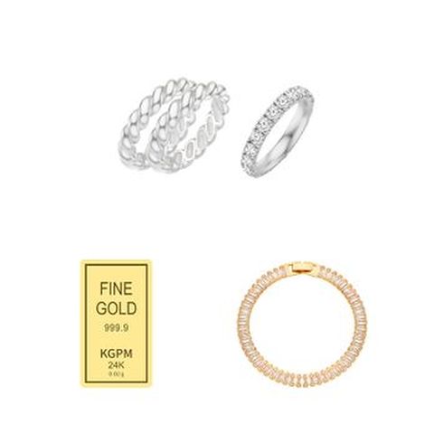 (방송에서만) 한국금자산관리 KGAM 925 실버 웨이브 쌍지반지+추가