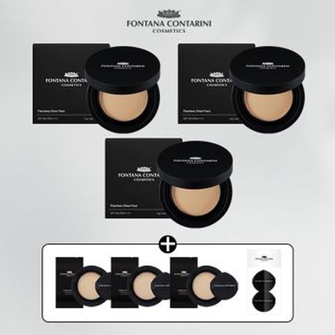 (VIP패키지)폰타나 팩트 본품X3+리필X3+퍼프X2