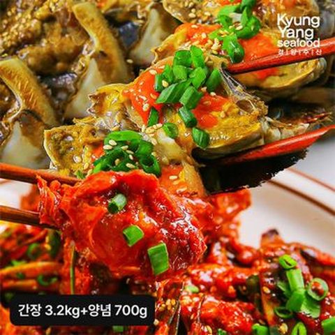 (방송중) 국내산알배기간장게장+양념게장 세트 (알배기간장게장 800gX4통+양념게장 350gX2통, 총 6통)