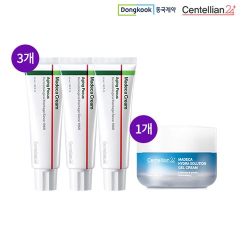 [동국제약] 마데카크림 에이징포커스 50mL 3개 + 진정 젤크림1개