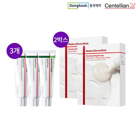 [동국제약] 마데카크림 에이징포커스 50mL 3개 + 더마마스크20매