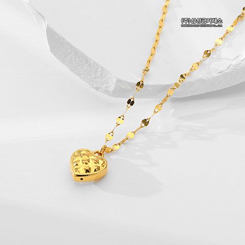 [삼성금거래소]24K 퀼팅하트 팬던트 목걸이