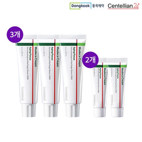 [동국제약] 최신상 마데카크림 에이징포커스 50mL 3개 +15mL 2개