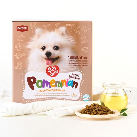 [비밀코드 정상가 25,000원] 데이스포 우리아이 포메라니안 반습식 강아지사료 1.8kg