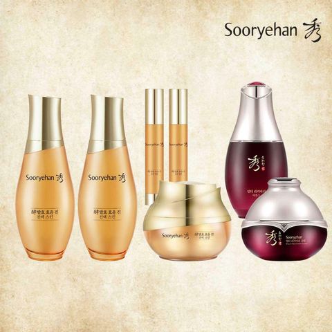 [수려한] 발효 효윤 진 스킨*2 + 크림*1 + 앰플*2 + 멀티 리커버리 2종