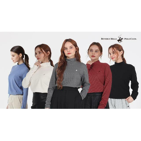 [카드 5%할인]25FW 비버리힐즈폴로클럽] 여성 더블기모 모크넥5종