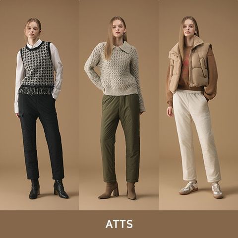 O ATTS 엣츠 여성 원마일 패딩팬츠 3종(카고1종+일자핏2종)