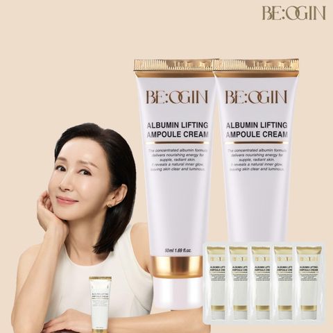 [전인화의 알부민 크림] 비오진 알부민 리프팅 크림 50ml*2+여행용 5매