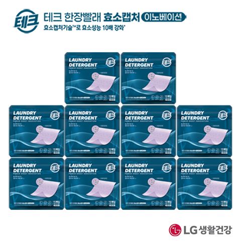 [테크] 한장빨래 효소캡처 라벤더(15매)*10팩