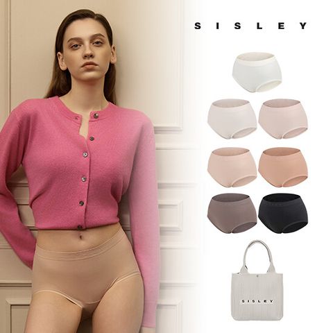 현대단독구성[시슬리] SISLEY 맥시 에센셜 원사이즈 팬티 패키지(7종)+니트백