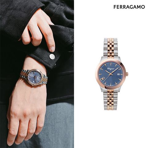 블루 DUO 로즈골드 33mm (SFCU-00521)