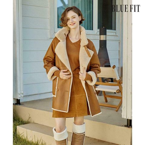 [카드 5%할인]블루핏X로보 스페인 라도마 리버시블 하프 무스탕