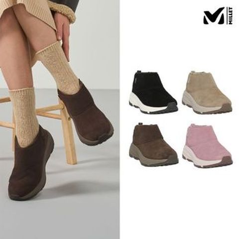 밀레 25FW 여성 하이컷 스웨이드 방한화