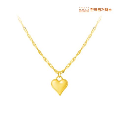 [한국금거래소]24K 골든 하트 목걸이