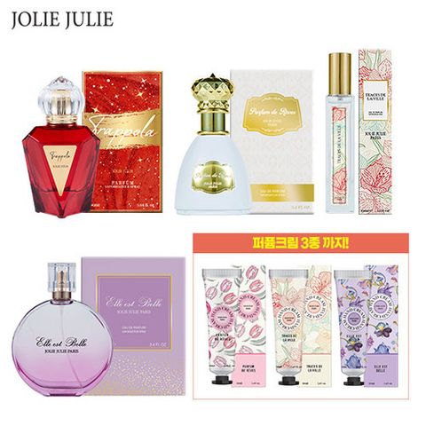 [새해선물세트7종] 졸리줄리-트라폴라 90ml+빠르펭드레브100ml+ 엘르벨르100ml+트레드라빌50ml+퍼퓸크림3종