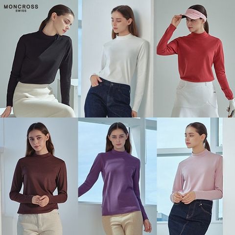 [단독방송] 몽크로스 25FW 초특가! 기능성 양면 기모 티셔츠 6종, 여성