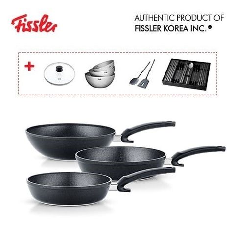 아다만트 컴포트 IH 인덕션 프라이팬 세트 + 유리뚜껑 28cm + 믹싱볼 3종 + 실리콘 조리도구 2종 + 한식커트러리 5인조