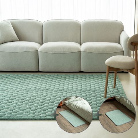 [OneTV][대형]선염 부클레 카페트 3종 세트(카페트1+멀티 패드1+발매트1)