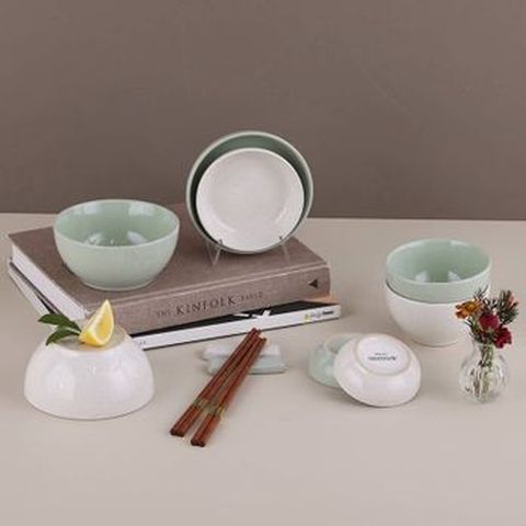 (신라온돌흙침대)도자기 디너 세트 12P