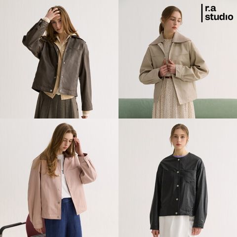 라스튜디오 26SS 레더 패딩 자켓