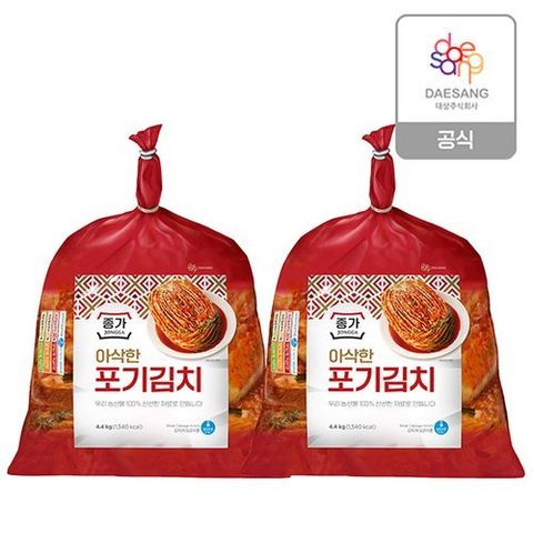 [종가] [종가] 아삭한포기김치 4.4kg*2봉 / 총 8.8kg