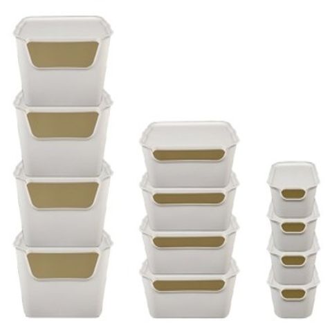 데코즈인 펜트리수납바구니 12P(대형4개+중형4개+소형4개) 각 뚜껑포함