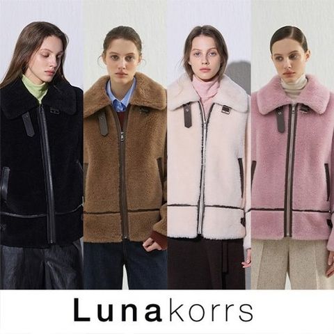 [초특가][루나코어스] 25FW 컬리 호주산 양모 100% 하프코트