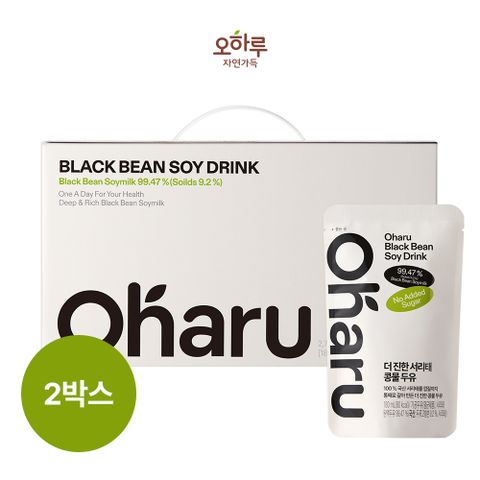 Oharu 더 진한 서리태 콩물 두유 2박스 (30팩) 최화정 두유