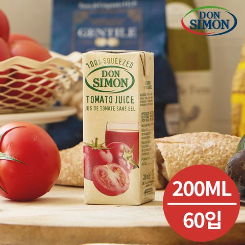 스페인착즙주스1등 돈시몬 100%토마토주스 200ml*60팩