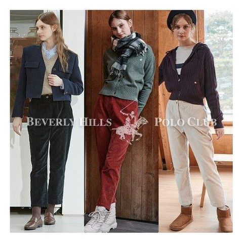 [비버리힐즈폴로클럽] 여성 코튼 브러쉬 코듀로이 팬츠 3종
