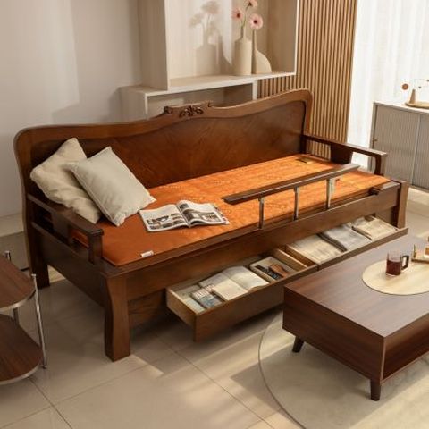 [설특집_신라온돌흙침대]가드형 카우치소파 + 리프트업 테이블 +목어깨마사지기