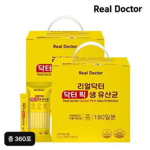 (방송에서만 360포/12개월분)닥터픽 생 유산균 180포X2박스