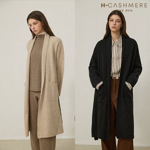 [H.캐시미어(H.Cashmere)] 25FW 몽골 퓨어 캐시미어 100% 니트 롱코트